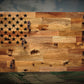 Walker Wood Gifts gun rack 50 Black Star Flag 3 Place Lever Action Rifle Cabin Acacia Display Collector Gift