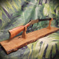 Walker Wood Gifts gun rack Beautiful Rustic Live Edge Oak Lever Action Rifle Stand Display Mantel Collector Gift