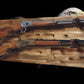 Walker Wood Gifts gun rack Handcrafted 2-Place Lever Action Rifle Wall Display | Acacia Wood & Eagle Flag