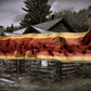 Walker Wood Gifts gun rack Knotty Live Edge Rustic Red Cedar Vintage Kentucky Long Gun Musket Rifle with Powder Horn Display Unique Gift