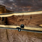Walker Wood Gifts gun rack Live Edge Beautifully Rustic Black Walnut Vintage Kentucky Long Gun Musket Rifle Display Powder Horn Unique Gift