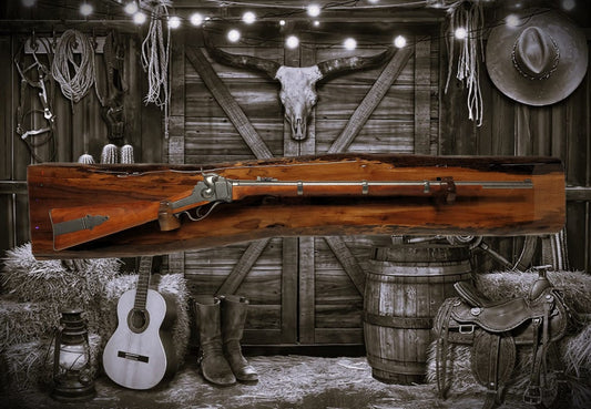 Walker Wood Gifts gun rack Live Edge Rustic Beautiful Walnut Vintage Muzzleloader, Sharps, M1 Rifle Display Rack Collectors Gift