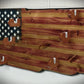 Walker Wood Gifts gun rack Rustic 3 Place Lever Action Old Glory Knotty Pine Rack Rifle Display Patriotic Collectors Gift