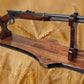 Rustic Aspen Lever Action Rifle Stand Rosewood Finish with Mahogany Collector Gift Walker Wood Gifts
