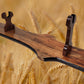 Rustic Aspen Lever Action Rifle Stand Rosewood Finish with Mahogany Collector Gift Walker Wood Gifts