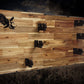 Walker Wood Gifts gun rack Rustic Cabin Acacia Striking Eagle 3 Place Lever Action Gun Rifle Display Collector Gift