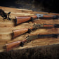 Walker Wood Gifts gun rack Rustic Cabin Acacia Striking Eagle 3 Place Lever Action Gun Rifle Display Collector Gift
