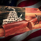 Walker Wood Gifts gun rack Rustic "Don't Tread On Me" Gun Rack Lever Action Rifle Wall Mount Americana Collectors Gift Décor
