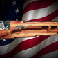 Walker Wood Gifts gun rack Rustic "Don't Tread On Me" Gun Rack Lever Action Rifle Wall Mount Americana Collectors Gift Décor