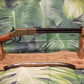 Walker Wood Gifts gun rack Rustic Faux Live Edge Oak Lever Action Rifle Stand Display Mantel Collector Gift