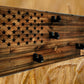 Walker Wood Gifts gun rack Rustic Unique 3 Place Shotgun Display Cabin Knotty Pine 50 Black Star Patriotic Collectors Gift