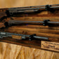 Walker Wood Gifts gun rack Rustic Unique 3 Place Shotgun Display Cabin Knotty Pine 50 Black Star Patriotic Collectors Gift