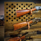 Walker Wood Gifts gun rack Rustic Unique 4 Place Lever Action Display Knotty Pine 50 Black Star Patriotic Collectors Gift