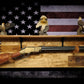 Walker Wood Gifts gun rack Tradition 50 Black Star Lever Action Aspen Henry Shelf Rifle Gun Display Western Farmhouse Gift