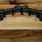 Walker Wood Gifts gun rack Tradition 50 Gold Star Lever Action Henry Shelf Acacia Wood Rifle Gun Display Western Farmhouse Gift