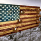 Walker Wood Gifts gun rack Traditional Old Glory 3 Place Lever Action Aspen Rifle Display Unique Collectors Gift