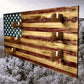 Walker Wood Gifts gun rack Traditional Old Glory 3 Place Lever Action Aspen Rifle Display Unique Collectors Gift