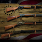 Walker Wood Gifts gun rack Unique Rustic 4 Place Lever Action Display Knotty Pine 13 Black Star Patriotic Collectors Gift