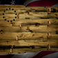 Walker Wood Gifts gun rack Unique Rustic 4 Place Lever Action Display Knotty Pine 13 Black Star Patriotic Collectors Gift