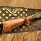 Walker Wood Gifts Lever Action Rustic 50 Gold Star Rifle Display Faux Live Edge Gun Rack Cabin Oak Décor Collectors Gift