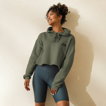 Walker Wood Gifts Military Green / S Crop Hoodie