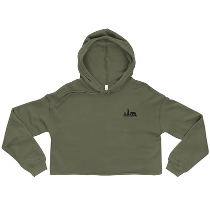 Walker Wood Gifts Military Green / S Crop Hoodie