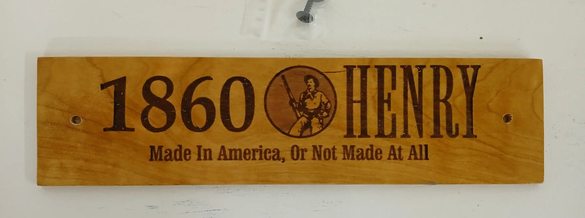 Walker Wood Gifts Novelties Laser Burned Cherry 1860 Henry N 1866 Yellowboy Winchester Rifle Plaque