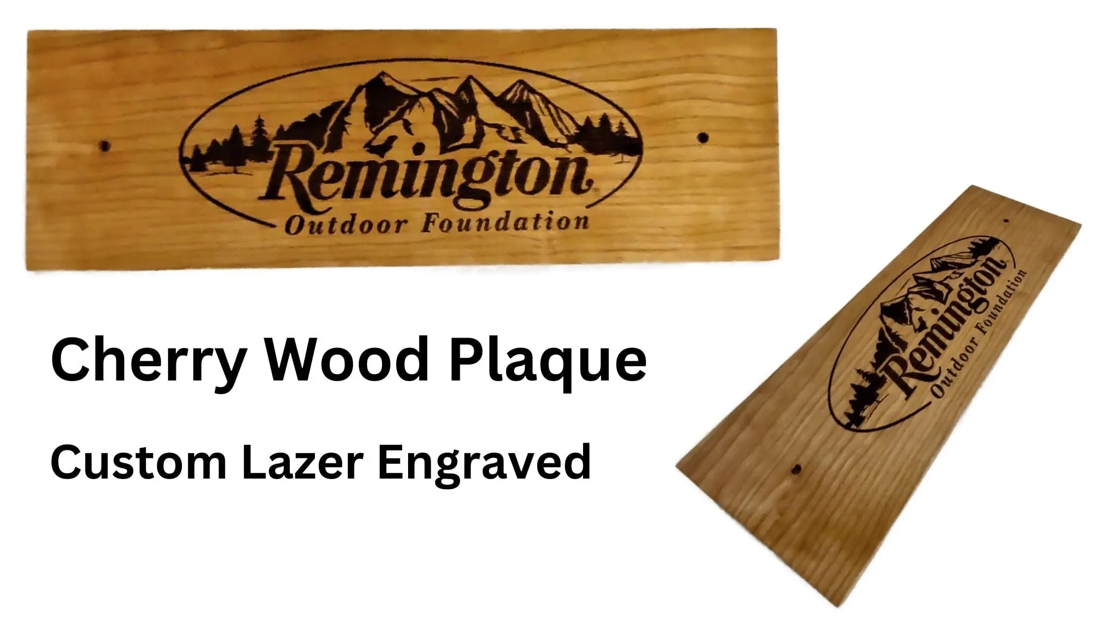 Rustic Cherry Remington Gun Plaque, Laser Burned, Ranch Cowboy Decor G