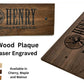 Walker Wood Gifts Novelties Rustic Walnut Henry Gun Plaque, Laser Burned, Ranch Cowboy Decor Gift