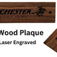 Walker Wood Gifts Novelties Rustic Walnut Winchester Gun Plaque, Laser Burned, Ranch Cowboy Decor Gift