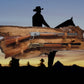 Walker Wood Gifts Rustic 2 Place Lever Action Wall Display Beautiful Live Edge Cherry Perfect Collector's Gift!