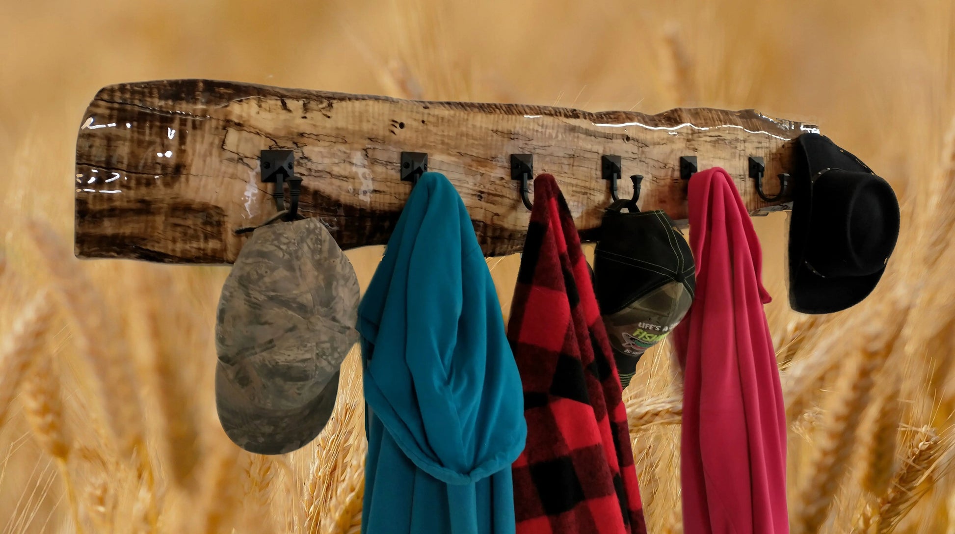 Coat Rack with Shotgun Shell Hooks Walker Wood Gifts