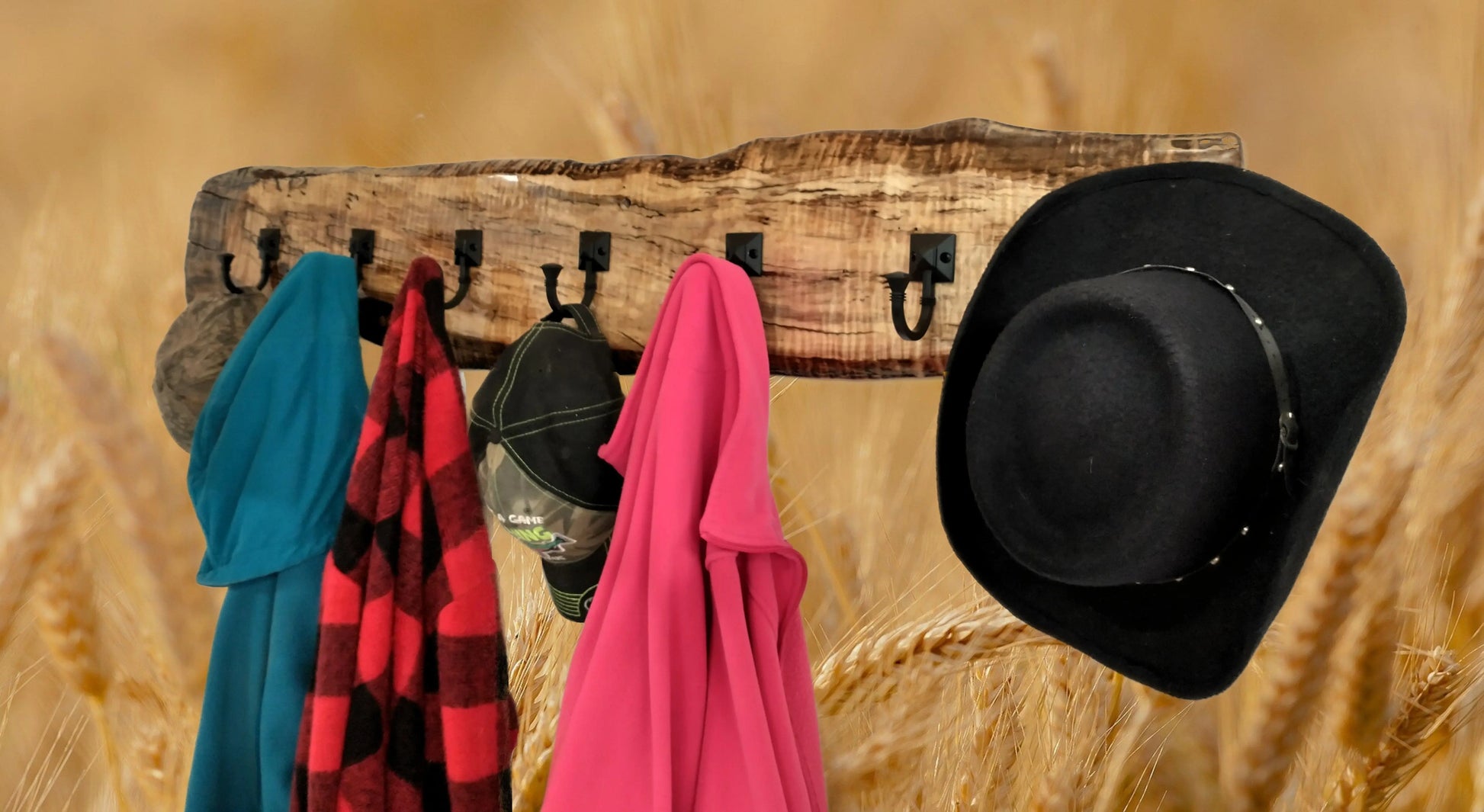Coat Rack Wooden Cowboy Hat Rack Wooden Coat Rack Stand Hooks, For