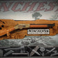 Walker Wood Gifts Rustic Don't Tread On Me Lever Action Winchester Rifle Display Faux Live Edge Oak Gun Rack Cabin Décor Collectors Gift