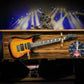 Walker Wood Gifts Rustic Electric Guitar Display Shelf with Matching Clock