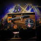 Walker Wood Gifts Rustic Electric Guitar Display Shelf with Matching Clock