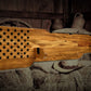Walker Wood Gifts Rustic Lever Action 50 Black Star Rifle Display Faux Live Edge Oak Gun Rack Cabin Décor Collectors Gift