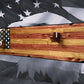 Walker Wood Gifts Rustic Old Glory Eagle Flag Lever Action Rifle Display with Knotty Pine Faux Live Edge – A Perfect Collectors' Gift