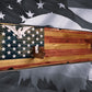 Walker Wood Gifts Rustic Old Glory Eagle Flag Lever Action Rifle Display with Knotty Pine Faux Live Edge – A Perfect Collectors' Gift