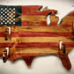 Walker Wood Gifts Rustic Old Glory USA Lever Action Rifle Shotgun Wall Display Collector Gift