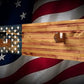 Walker Wood Gifts Rustic Old Glory Vintage M1 Carbine Rifle Wall Display with Shelf Patriot American Decor Soldier Collectors Gift