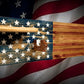 Walker Wood Gifts Rustic Old Glory Vintage M1 Carbine Rifle Wall Display with Shelf Patriot American Decor Soldier Collectors Gift
