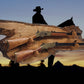 Walker Wood Gifts Rustic One-of-a-Kind Large 2 Place Lever Action Cherry Wall Display Perfect Collector's Gift!