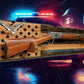 Walker Wood Gifts Rustic Silver Eagle Thin Blue Line Gun Rack Display Rifles and Shotguns A Patriotic Decor Police Officers Gift