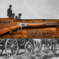 Walker Wood Gifts Rustic Winchester Lever Action Carbine Rifle Display Faux Live Edge Ranch Country Home Cabin Décor Collector Gift