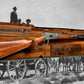 Walker Wood Gifts Rustic Winchester Lever Action Carbine Rifle Display Faux Live Edge Ranch Country Home Cabin Décor Collector Gift