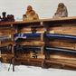 Walker Wood Gifts sword display 3-Tier Acacia Wall Display for Samurai Katana Deep Shelf Dojo Collectors Gift