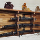 Walker Wood Gifts sword display 3-Tier Acacia Wall Display for Samurai Katana Deep Shelf Dojo Collectors Gift