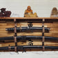 Walker Wood Gifts sword display 3-Tier Acacia Wall Display for Samurai Katana Deep Shelf Dojo Collectors Gift