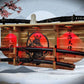 Walker Wood Gifts sword display Bushido Lighted 2-Tier Samurai Sword Display Katana Wall Shelf with LED Lights Warrior Armor Decor